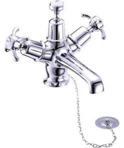 Burlington Anglesey Basin Mixer Tap with Ceramic Indice & Plug and Chain - AN5