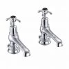 Burlington Anglesey Regent Black Basin Taps 5" -Cheap Traditional Taps Store ANR2 BLA P