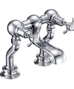 Burlington Anglesey Regent - Chrome Deck Mounted Bath Filler - ANR23