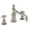 Arcade Three Hole Deck Mounted Basin Mixer - Nickel - Various Tap Head Options -Cheap Traditional Taps Store ARC15 P