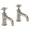 Arcade Basin Pillar Taps - Nickel - Various Tap Head Options -Cheap Traditional Taps Store ARC17 P