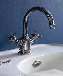 Arcade Highneck Monobloc Basin Mixer Tap - Nickel - Various Tap Head Options -Cheap Traditional Taps Store Arcade Highneck Monobloc Basin Mixer Nickel d1 460