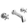 Bayswater White Crosshead Domed Collar 3 Tap Hole Wall Mounted Bath Filler 1 Bayswater White Crosshead Domed Collar 3 Tap Hole Wall Mounted Bath Filler -Cheap Traditional Taps Store BAYT209 P