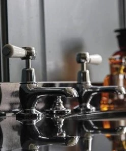 Bayswater White Lever Domed Collar Traditional Basin Taps 8 Bayswater White Lever Domed Collar Traditional Basin Taps -Cheap Traditional Taps Store BAYT301 D2 460