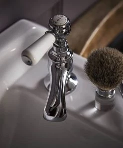 Bayswater White Lever Traditional Basin Taps -Cheap Traditional Taps Store BAYT401 D2 460