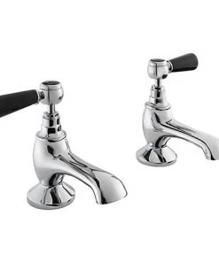 Bayswater Black Lever Traditional Bath Taps