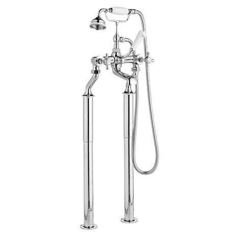 Hudson Reed Topaz Bath Shower Mixer with Extended Leg Set - Chrome 3 Hudson Reed Topaz Bath Shower Mixer with Extended Leg Set - Chrome