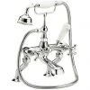 Hudson Reed Topaz Deck Mounted Bath Shower Mixer inc. Shower Kit - Chrome