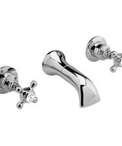 Hudson Reed Topaz 3 Tap Hole Wall Mounted Basin Mixer - BC317HX