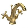 Hudson Reed Brass Topaz Crosshead Mono Basin Mixer w. Pop-Up Waste - BC805HX -Cheap Traditional Taps Store BC805HX p