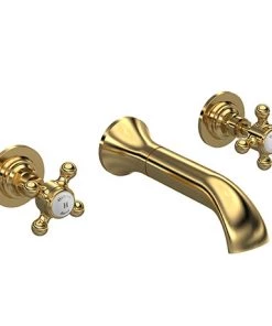 Hudson Reed Brass Topaz 3TH Crosshead Wall Mounted Basin Mixer - BC817HX