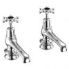 Burlington Birkenhead Regent Black Basin Taps 5" -Cheap Traditional Taps Store BIR2 BLA P
