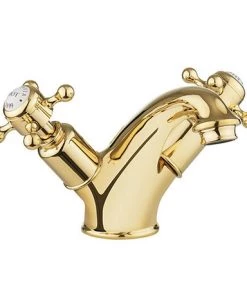 Crosswater Belgravia Unlacquered Brass Crosshead Basin Monobloc Tap - BL110DNQ