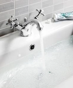 Crosswater - Belgravia Crosshead Monobloc Basin Mixer Tap with Pop-up Waste - BL110DPC 7 Crosswater - Belgravia Crosshead Monobloc Basin Mixer Tap with Pop-up Waste - BL110DPC -Cheap Traditional Taps Store BL110DPC D2 460