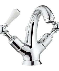 Crosswater - Belgravia Lever Highneck Monobloc Basin Mixer Tap with Pop-up Waste - BL112DPC_LV
