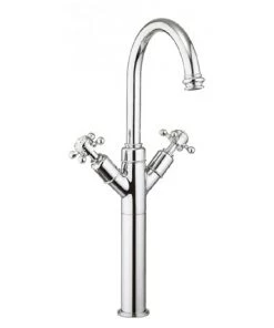 Crosswater - Belgravia Crosshead Tall Monobloc Basin Mixer Tap - Chrome - BL118DNC
