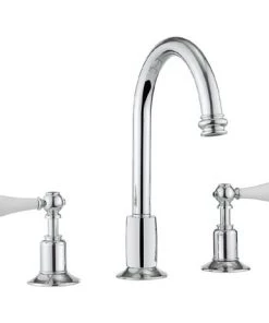 Crosswater - Belgravia Lever 3 Tap Hole Tall Basin Mixer with Pop-up Waste - BL135DPC_LV