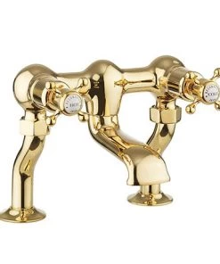 Crosswater Belgravia Unlacquered Brass Crosshead Bath Filler - BL322DQ