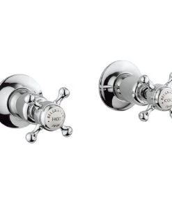 Crosswater - Belgravia Crosshead Wall Stop Taps - BL350WC