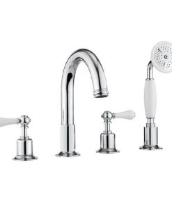 Crosswater - Belgravia Lever 4 Tap Hole Bath Shower Mixer with Kit - BL440DC_LV