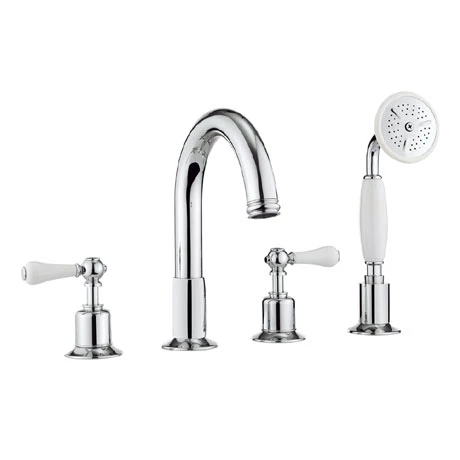 Crosswater - Belgravia Lever 4 Tap Hole Bath Shower Mixer with Kit - BL440DC_LV 3 Crosswater - Belgravia Lever 4 Tap Hole Bath Shower Mixer with Kit - BL440DC_LV