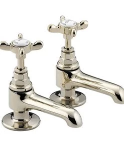 Bristan 1901 Traditional Basin Pillar Taps - Gold Plated - N-1/2-G-CD
