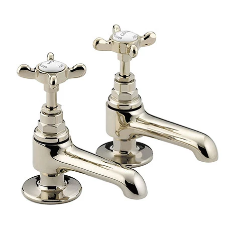 Bristan 1901 Traditional Basin Pillar Taps - Gold Plated - N-1/2-G-CD 3 Bristan 1901 Traditional Basin Pillar Taps - Gold Plated - N-1/2-G-CD