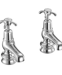 Burlington Anglesey Regent - Chrome 3" Basin Taps - ANR1