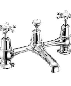 Burlington - Birkenhead 2 Tap Hole Bridge Basin Mixer with Plug & Chain - BI10