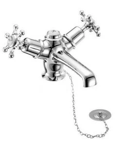 Burlington Birkenhead Basin Mixer Tap with Ceramic Indice & Plug and Chain - BI5 -Cheap Traditional Taps Store Burlington Birkenhead Basin Mixer with Plug Chain Waste BI5 d1 460