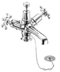 Burlington Birkenhead Basin Mixer Tap with Ceramic Indice & Plug and Chain - BI5