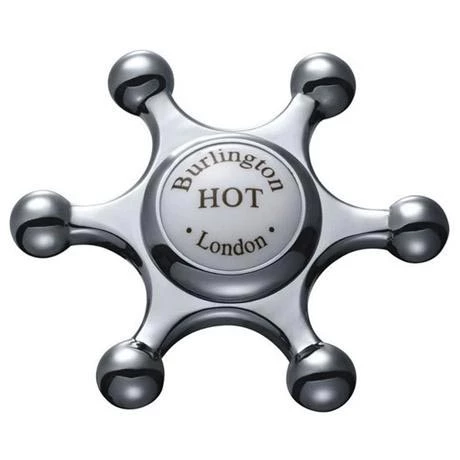 Burlington Birkenhead Regent Chrome 2 Tap Hole Bridge Basin Mixer with Plug and Chain - BIR10 4 Burlington Birkenhead Regent Chrome 2 Tap Hole Bridge Basin Mixer with Plug and Chain - BIR10 - Image 2