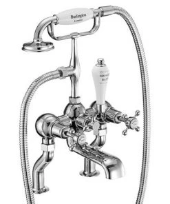 Burlington Claremont - Chrome Deck Mounted Bath/Shower Mixer - CL15