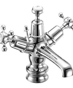 Burlington Claremont Regent - Chrome Basin Mixer Tap with Pop Up Waste - CLR4