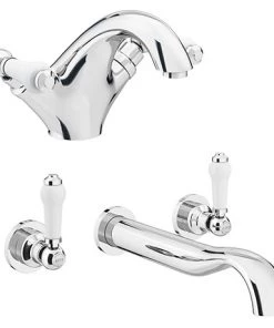Chatsworth 1928 Traditional Lever Tap Package (Wall Mounted Bath Tap + Basin Tap)