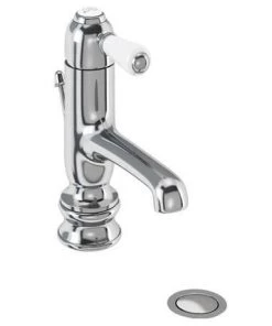 Burlington - Chelsea Regent Straight Mono Basin Mixer Tap with Pop Up Waste - CHR20