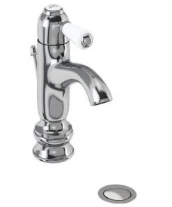 Burlington - Chelsea Regent Curved Mono Basin Mixer Tap with Pop Up Waste - CHR22