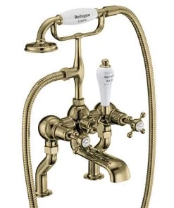 Burlington Gold Claremont Deck Mounted Bath Shower Mixer