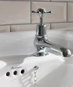 Burlington Claremont - Chrome 5" Basin Taps - CL2 -Cheap Traditional Taps Store CL2 D2 460