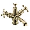 Burlington Gold Claremont Basin Mixer with Click-Clack Waste