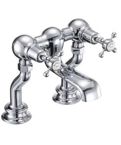 Burlington Claremont Regent - Chrome Deck Mounted Bath Filler - CLR23