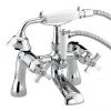 Bristan Art Deco Traditional Bath Shower Mixer - Chrome - D2-BSM-C-CD