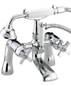 Bristan Art Deco Traditional Bath Shower Mixer - Chrome - D2-BSM-C-CD