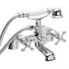 Nuie Viscount Bath Shower Mixer with Small Handset - Chrome