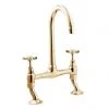 Deva Coronation Bridge Sink Mixer w/ Swivel Spout - Gold - CR305/501 -Cheap Traditional Taps Store Deva Coronation Bridge Sink Mixer Gold CR305 501 Medium