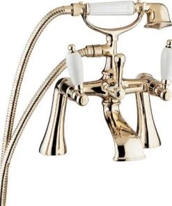 Deva Georgian Bath Shower Mixer - Gold