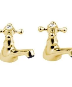 Deva Tudor Basin Taps - Gold - TUD01/501
