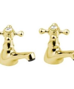 Deva Tudor Bath Taps - Gold - TUD02/501
