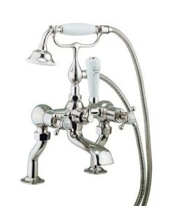 Crosswater - Belgravia Crosshead Bath Shower Mixer with Kit - Nickel - HG422DN