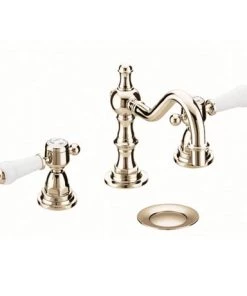 Heritage - Glastonbury 3 Hole Swivel Spout Basin Mixer with Pop-up Waste - Vintage Gold - TGRG09